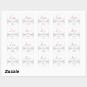 Sticker Carré L'amour est la faveur du mariage doux (Feuille)