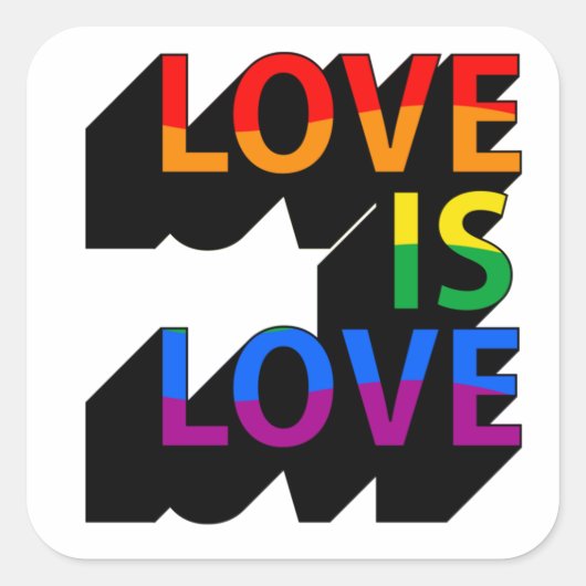 Sticker Carré L'amour est l'amour (Devant)
