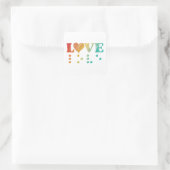 Sticker Carré L'amour est le braille aveugle (Sac)