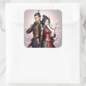 Sticker Carré L'Amour Fierce, Les Arêtes Douces. (Sac)