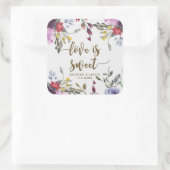 Sticker Carré L'amour floral fleur sauvage est mariage autocolla (Sac)