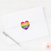Sticker Carré L'amour gagne Rainbow Pride Coeur (Enveloppe)