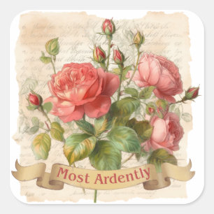 Sticker Carré L'AMOUR - Le plus ardemment - M. Darcy