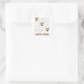 Sticker Carré L'amour LGBT gagne (Sac)