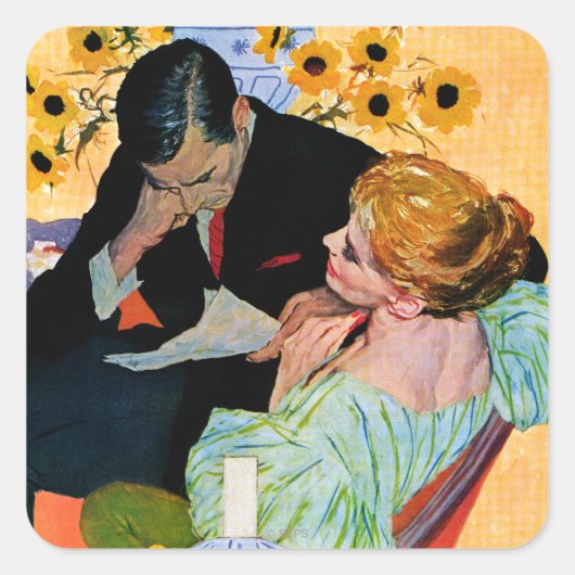 Sticker Carré L'amour meurt lentement (Devant)