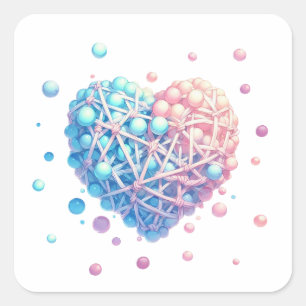 Sticker Carré L'amour porte toutes les choses