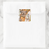 Sticker Carré L'amour porte toutes les choses (Sac)