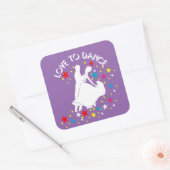 Sticker Carré L'amour pour la danse (Enveloppe)