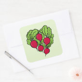 Sticker Carré L'amour pour les Radis (Enveloppe)