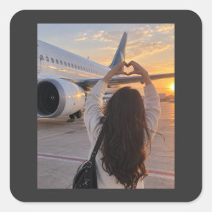 Sticker Carré L'amour prend son envol