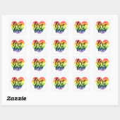 Sticker Carré L'Amour | Rainbow Watercolor (Feuille)