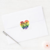 Sticker Carré L'Amour | Rainbow Watercolor (Enveloppe)