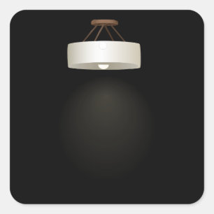 Sticker Carré Lampe de plafond en bronze