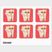 Sticker Carré Lampe d'histoire de Noël | Leg Up (Feuille)