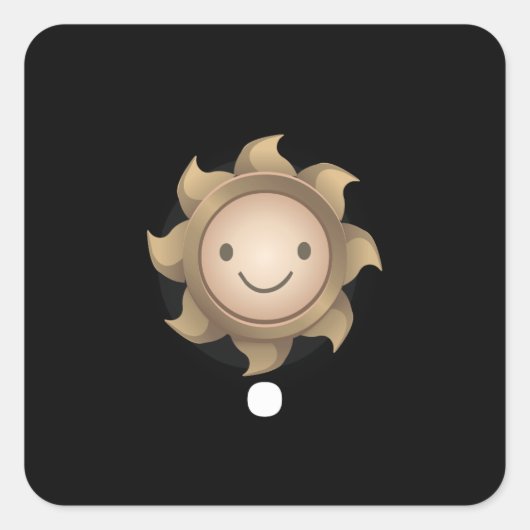 Sticker Carré Lampe murale de meubles brillants (Devant)