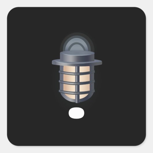 Sticker Carré Lampe murale en aluminium (Devant)