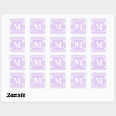 Sticker Carré Landes lilas monogrammes (Feuille)