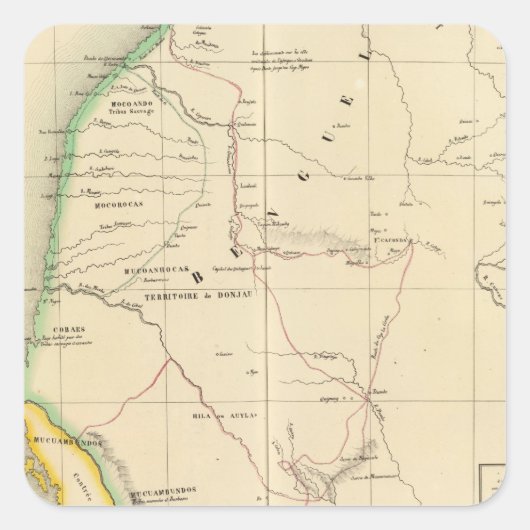 Sticker Carré L'Angola, Namibie 44 (Devant)