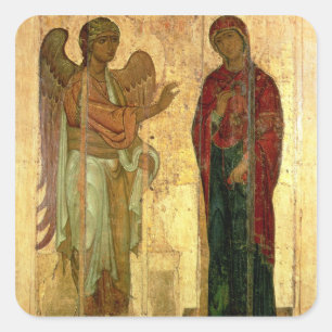 Sticker Carré L'annonce d'Ustiug, c.1130-40 (tempera sur la