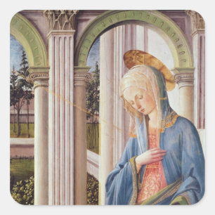 Sticker Carré L'Annonciation, détail de la Vierge Marie
