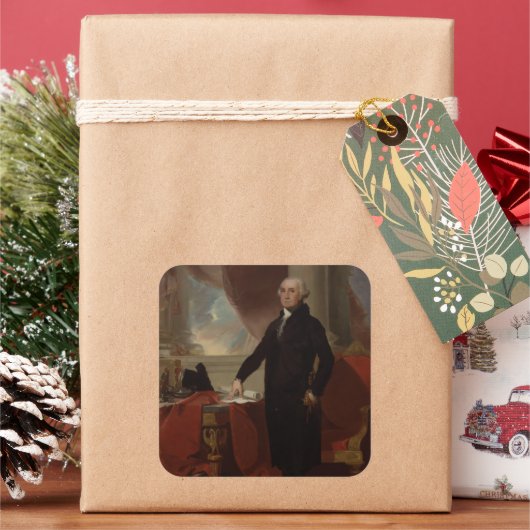 Sticker Carré Lansdowne Portrait : Le président américain George (vacances)