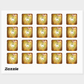 Sticker Carré Lanterne à fées (Feuille)