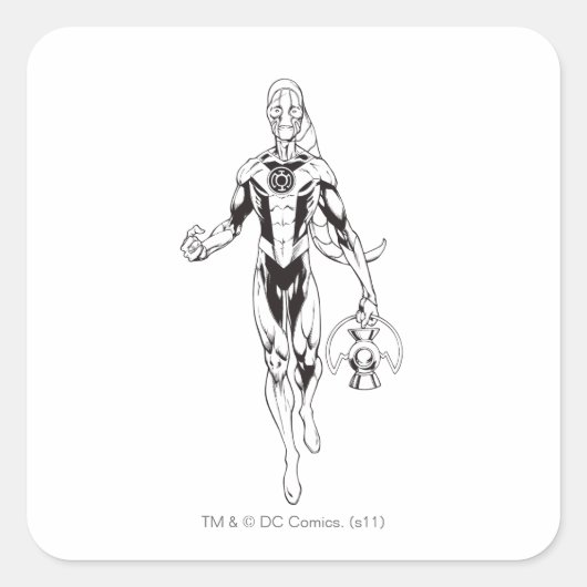 Sticker Carré Lanterne bleue 6 (Devant)