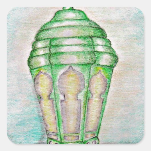 Sticker Carré lanterne du Ramadan (Devant)