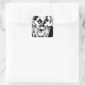 Sticker Carré Lanterne noire (Sac)