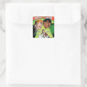 Sticker Carré Lanterne verte contre Lanterne verte (Sac)