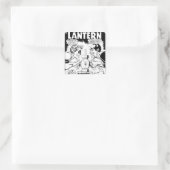 Sticker Carré Lanterne verte vs Sinestro, noir et blanc (Sac)