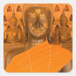 Sticker Carré Laos, Vientiane, une des 6840 images de Bouddha en