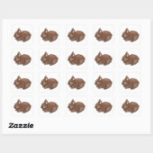 Sticker Carré Lapin Brown (Feuille)