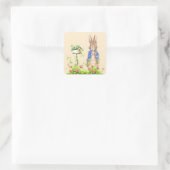 Sticker Carré Lapin classique Bunny veste bleue (Sac)