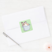 Sticker Carré Lapin dans un ragoût ! (Enveloppe)