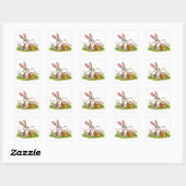 Sticker Carré lapin de Pâques (Feuille)