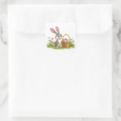 Sticker Carré lapin de Pâques (Sac)