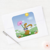 Sticker Carré Lapin de Pâques (Enveloppe)