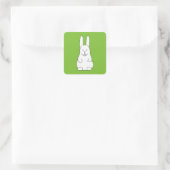Sticker Carré Lapin de Pâques (Sac)