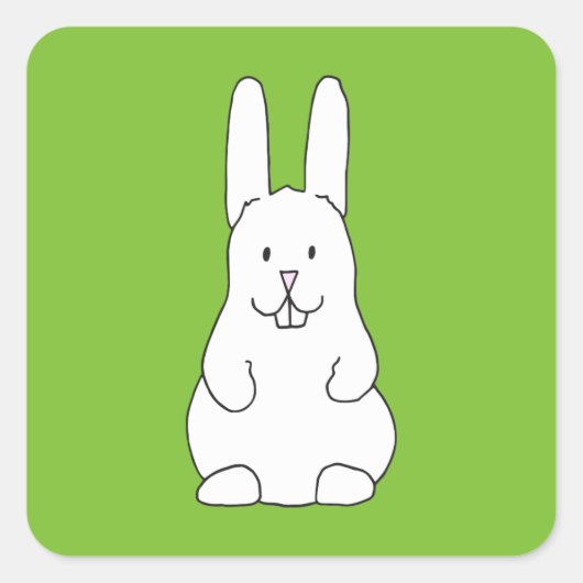 Sticker Carré Lapin de Pâques (Devant)