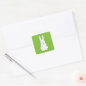 Sticker Carré Lapin de Pâques (Enveloppe)