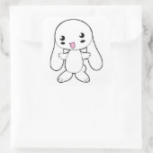 Sticker Carré Lapin de Pâques (Sac)