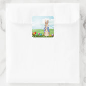 Sticker Carré lapin de Pâques (Sac)