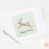 Sticker Carré Lapin de Pâques rayé (Enveloppe)
