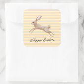 Sticker Carré Lapin de Pâques rayé (Sac)