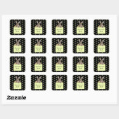 Sticker Carré lapin faire-part (Feuille)