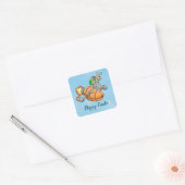 Sticker Carré Lapin Fusée (Enveloppe)