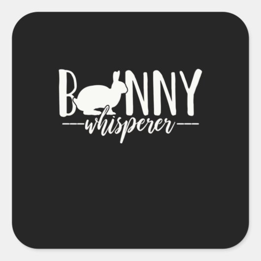 Sticker Carré Lapin Lapin Whisperer (Devant)
