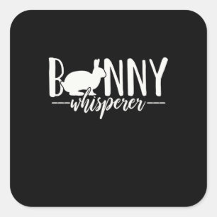 Sticker Carré Lapin Lapin Whisperer