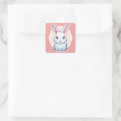 Sticker Carré lapin mignon (Sac)